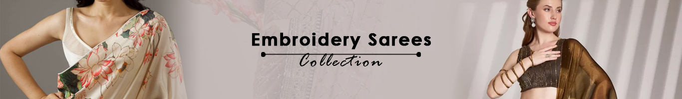 Wholesale Embroidery Sarees Wholesale