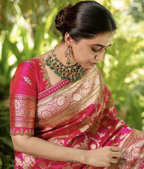 South Indian silk saree blouse designs ! Look like a diva in a