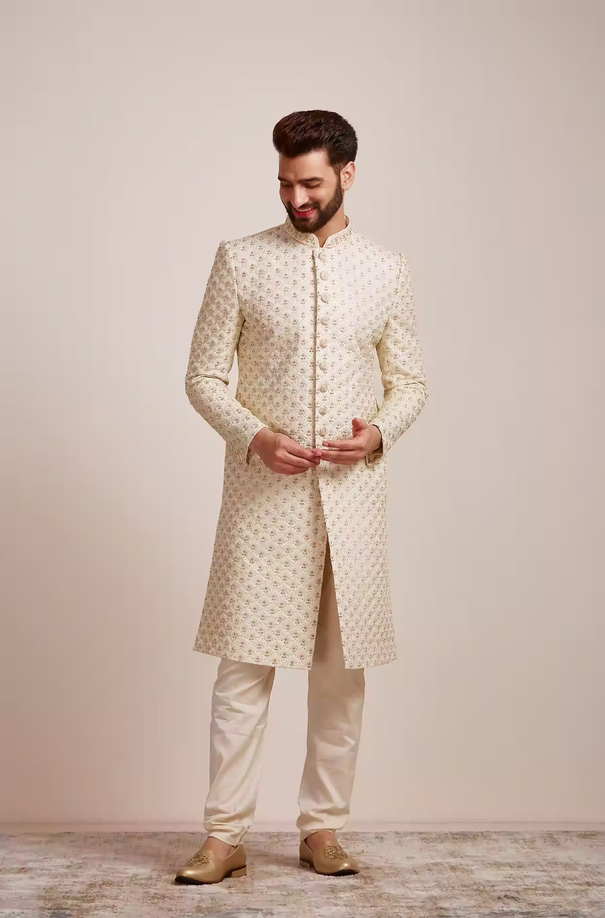 Rajputana Golden Zari Work Sherwani, Maharaja Sherwani, Indian Wedding Sherwani  for Groom, Jodhpuri Sherwani, Men Wedding Dress,men Sherwani - Etsy