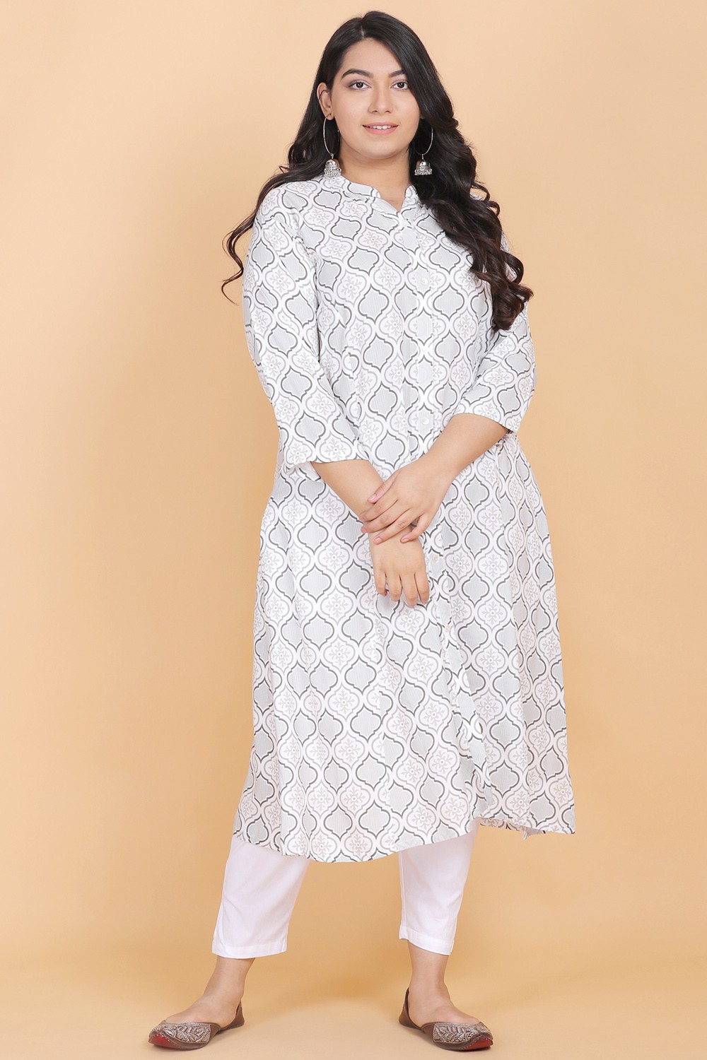 Ethnic Latest New Designer Ladies Long Kurti, Floral, Stitched at Rs 1399  in Surat