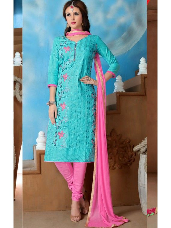 Sky Blue Fashion American Crepe Dark Green Color Semi-Stitched Salwar Suit  at Rs 1499 in Surat